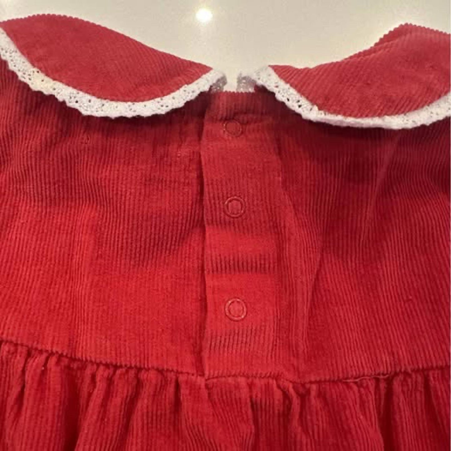 Rabbit + Bear 100% organic cotton long sleeve dress with collar