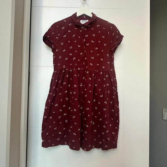 Old Navy girls burgundy dress with buttons XL(14-16)