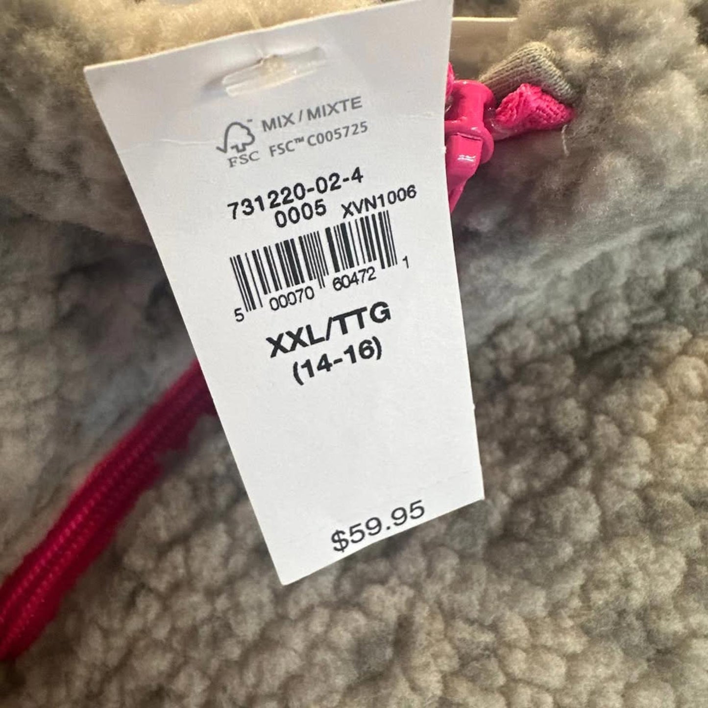 NWT GAP kids fleece sherpa 1/4 zip pullover size XXL(14-16)