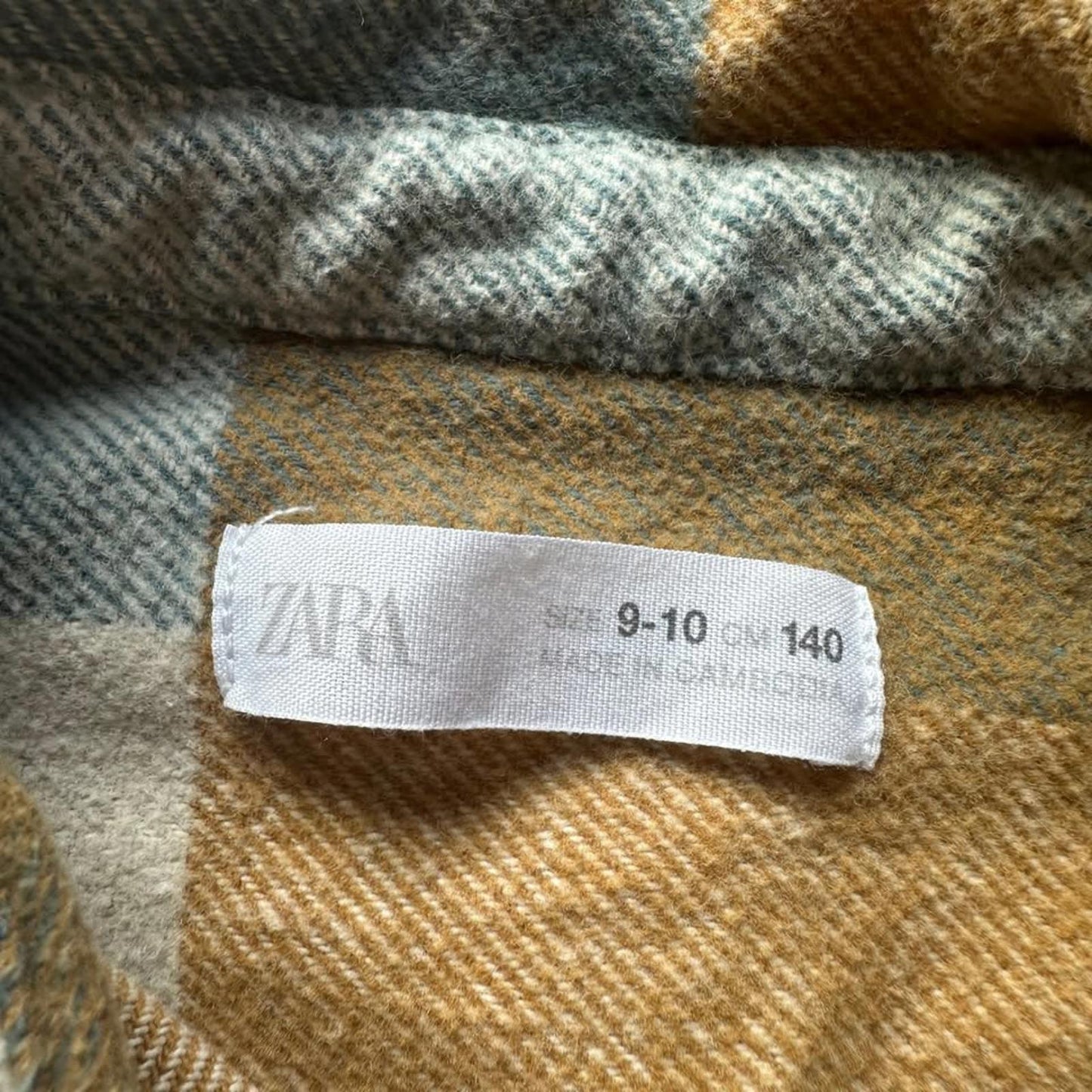 Zara kids thin plaid shacket size 9-10