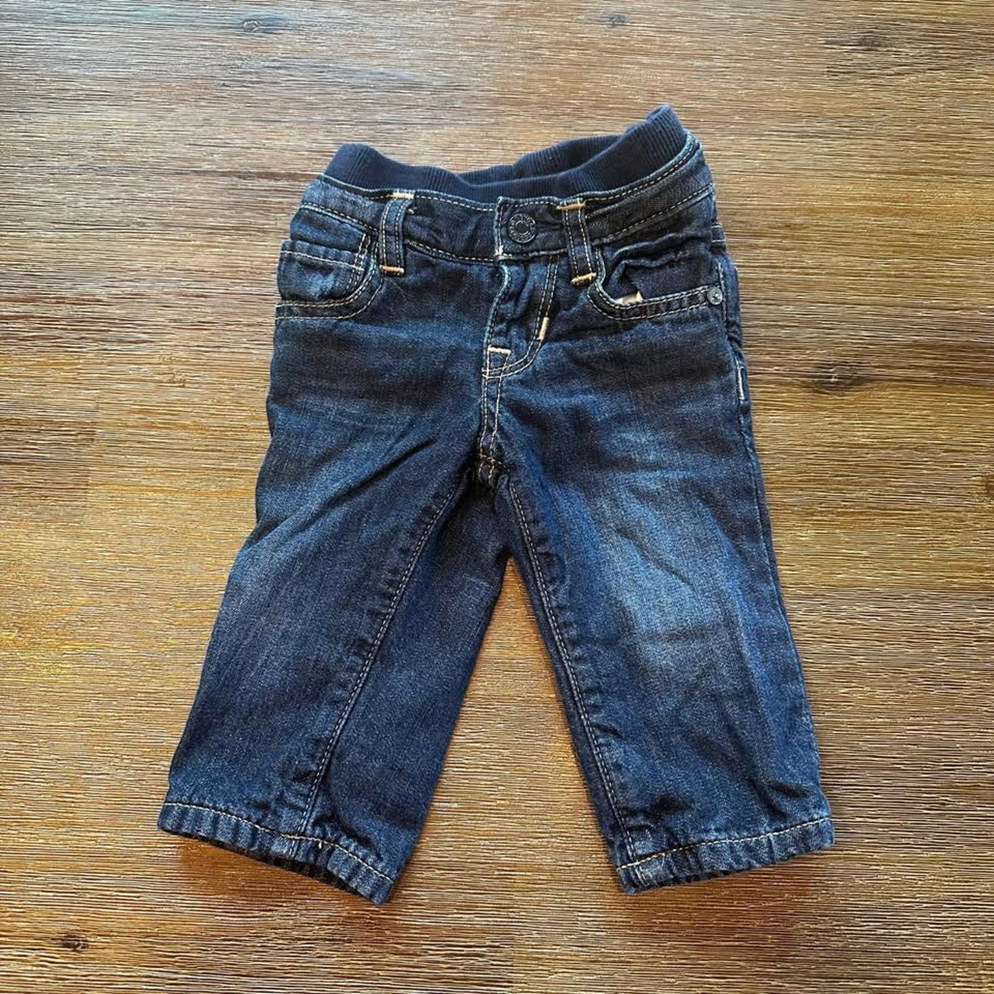 GAP 1969 baby plaid lined jeans Size 3-6 months