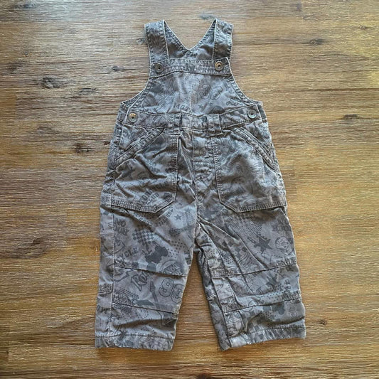 Baby Rock n Roll theme overalls size 6-9 months