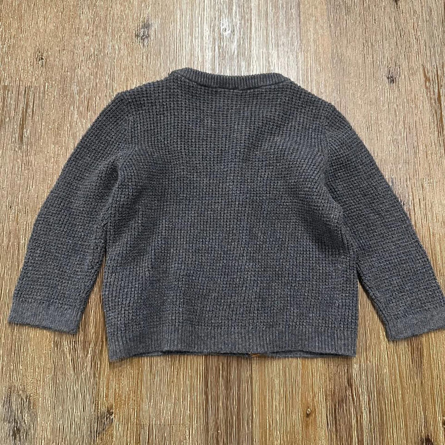 H&M grey knit baby cardigan 100% cotton size 6 months