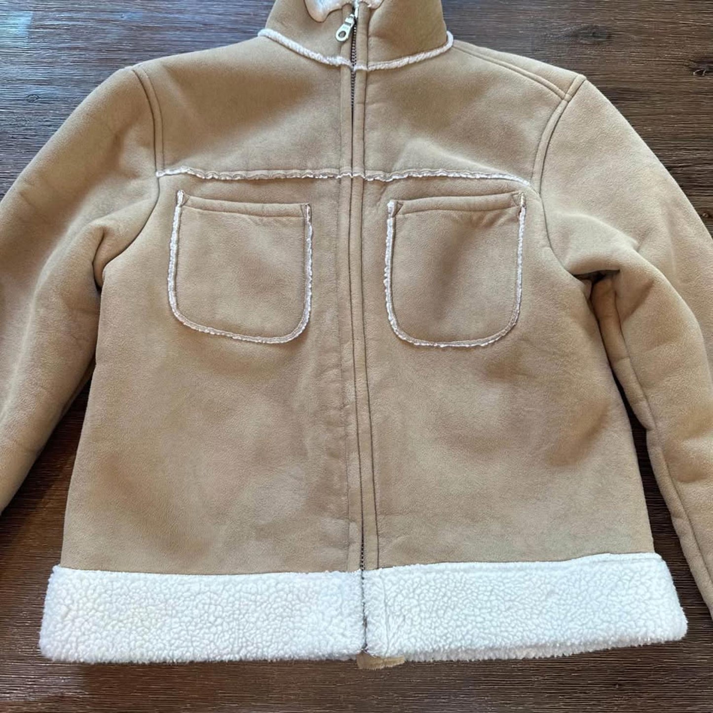 GAP kids Faux suede sherpa lined jacket/coat size Large (10)