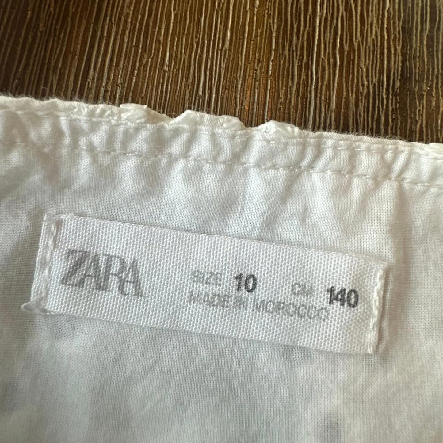 Zara girls/kids white eyelet dress size 10