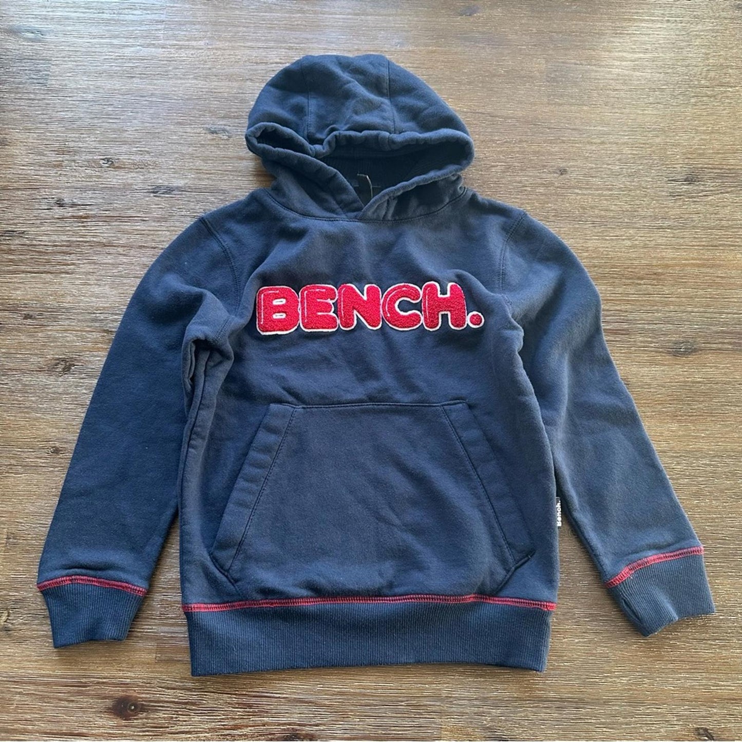 Bench Kids Navy Blue Hoodie with Red Details size 7-8