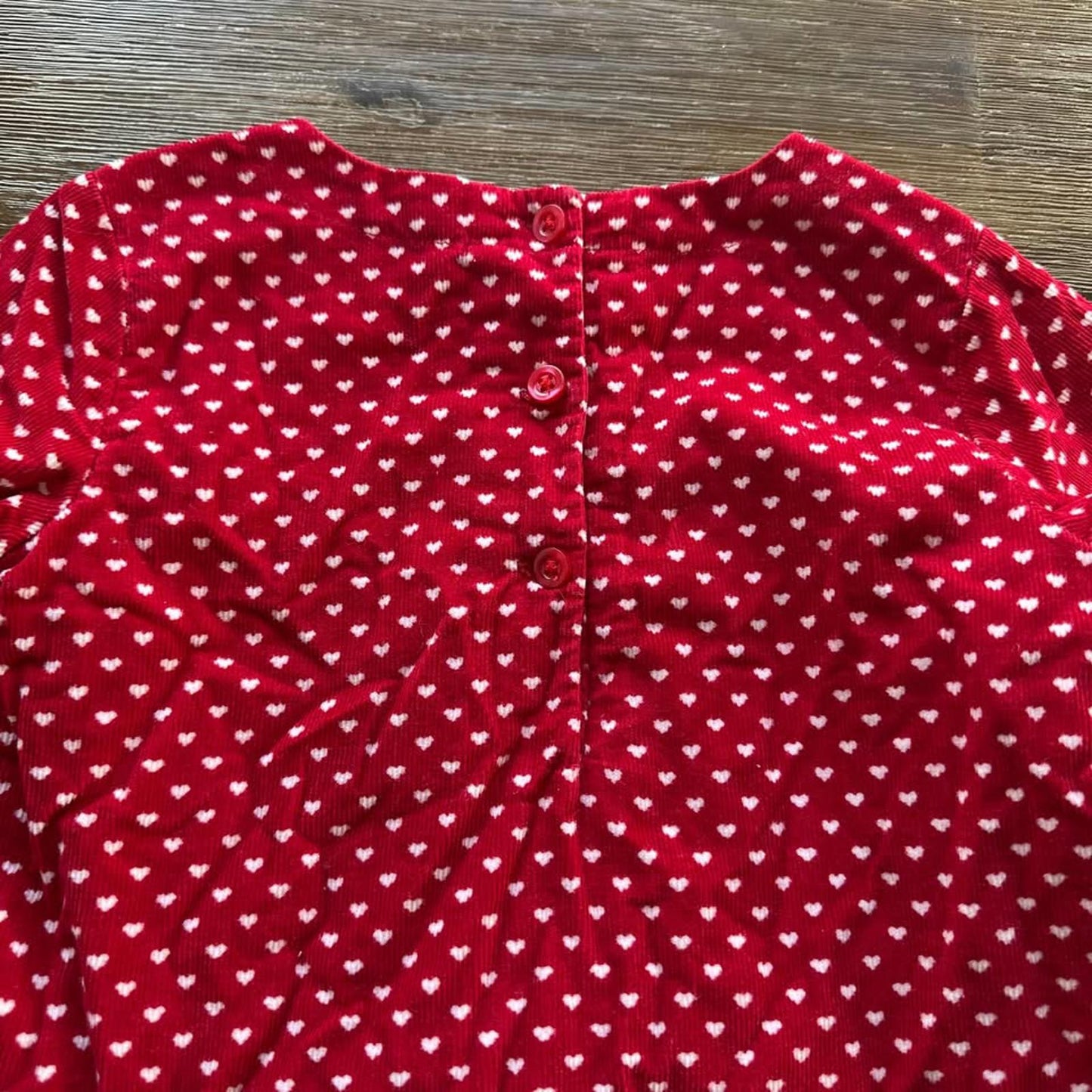 Gap red long sleeve dress with hearts size 2T