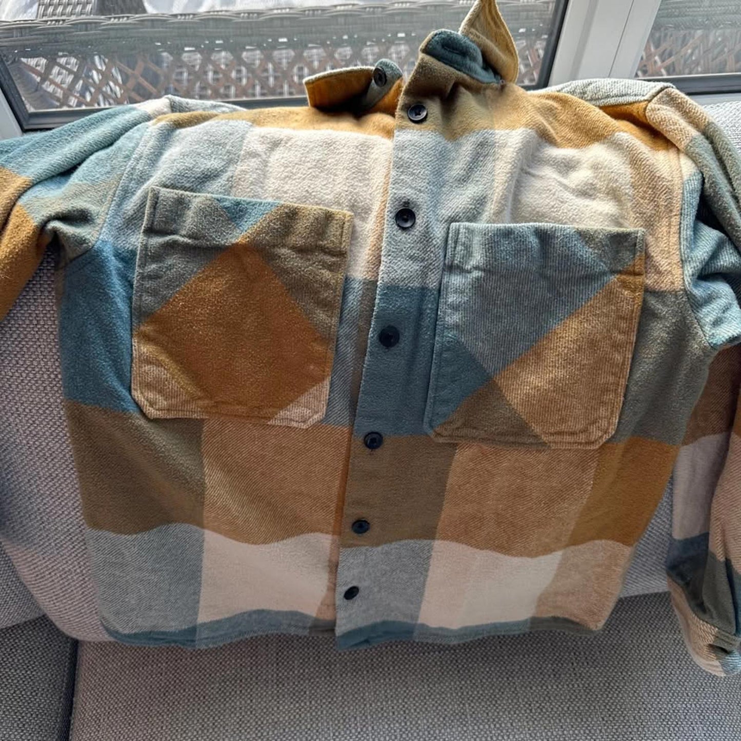 Zara kids thin plaid shacket size 9-10