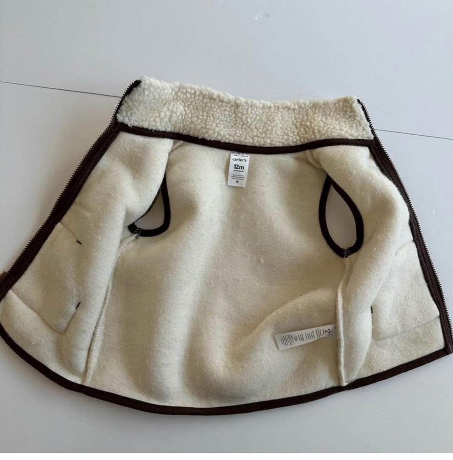 Baby sherpa sleeveless vest size 12 months